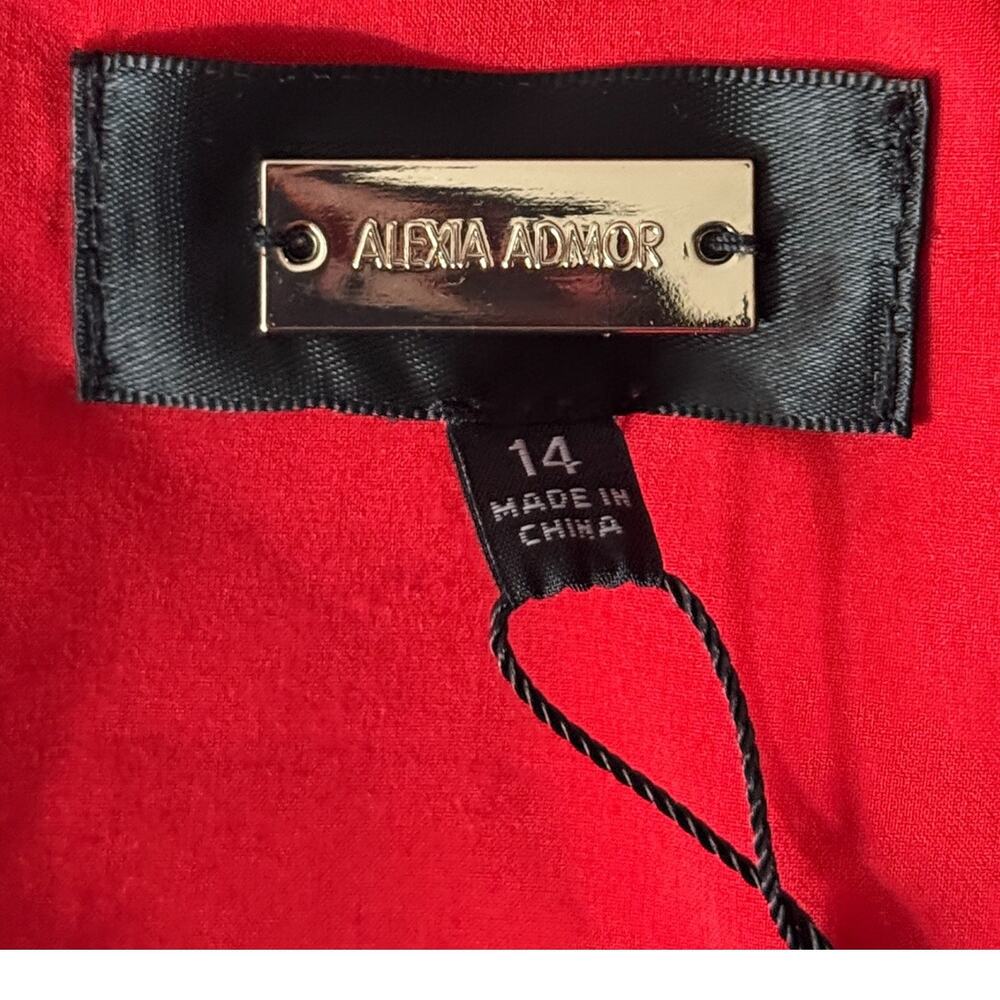 Alexia Admor Dress Harper Cap sleeves red size 14 - Picture 4 of 7